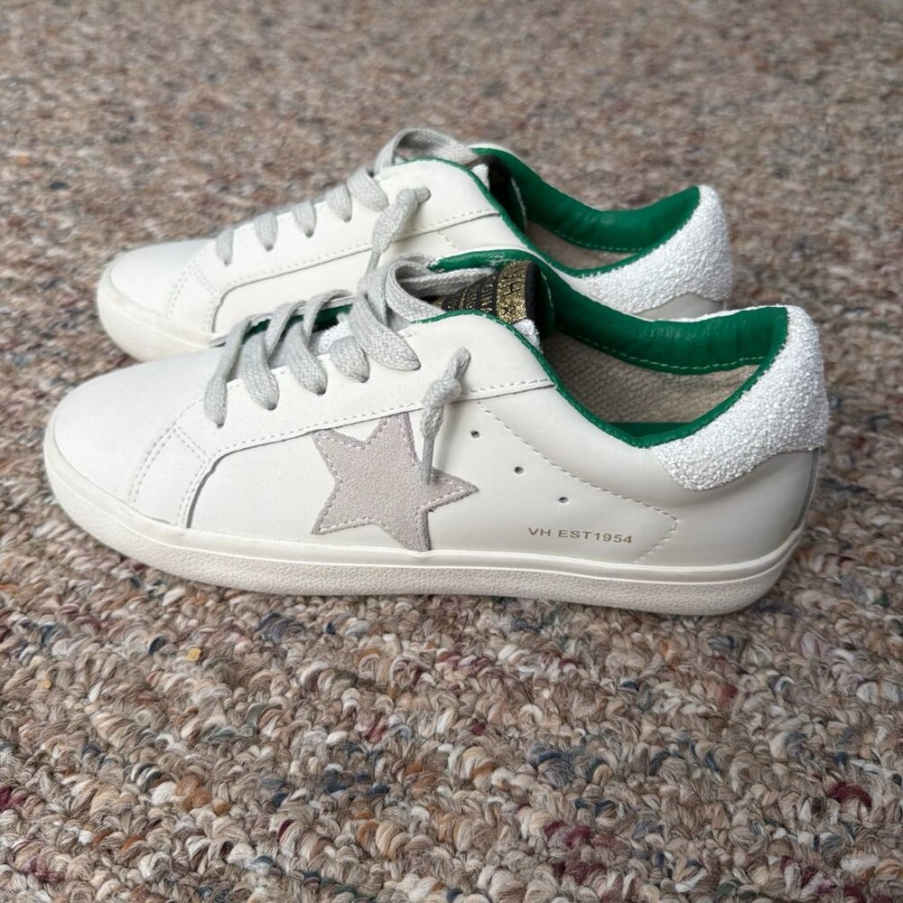 Vintage Havana Grande Sneakers White Gray Green Rhinestone Women’s Size 8